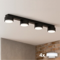 Brilagi - LED virziena gaismeklis MONO 4xGX53/12W/230V melns