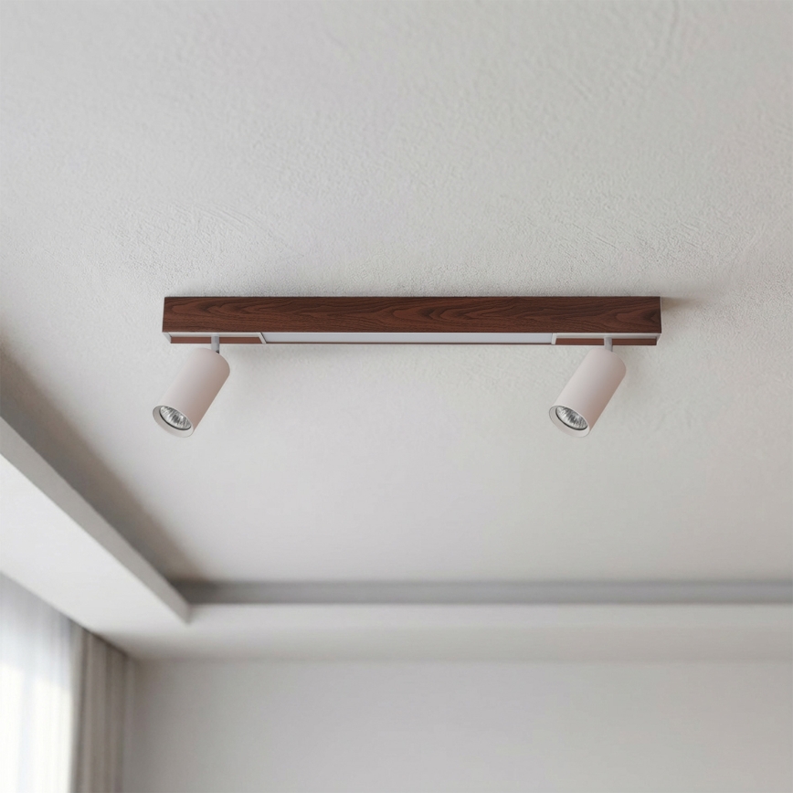 BRILAGI - LED virziena gaismeklis SELE 2xGU10/30W/230V + LED/15W balta/ozola dekors
