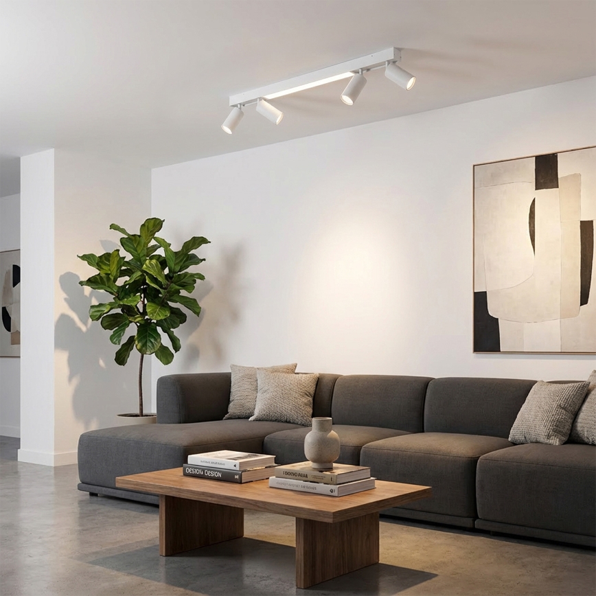 Brilagi - LED virziena gaismeklis SELE 4xGU10/30W/230V + LED/20W balts