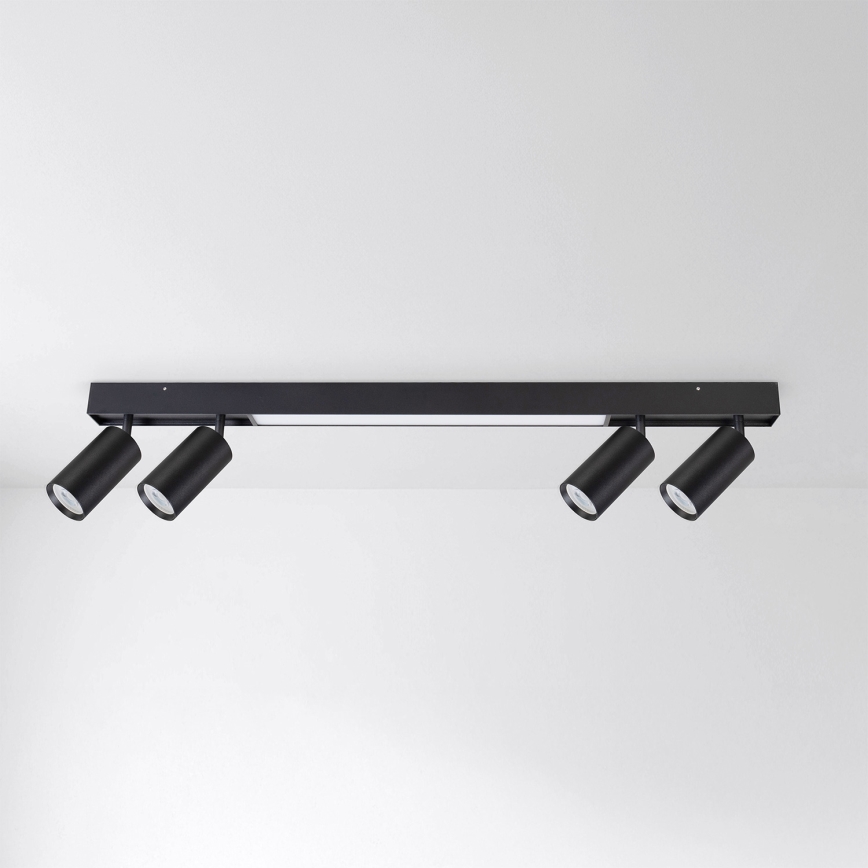 Brilagi - LED virziena gaismeklis SELE 4xGU10/30W/230V + LED/20W melns