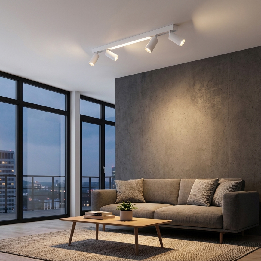 Brilagi - LED virziena gaismeklis SELE 4xGU10/30W/230V + LED/25W balts