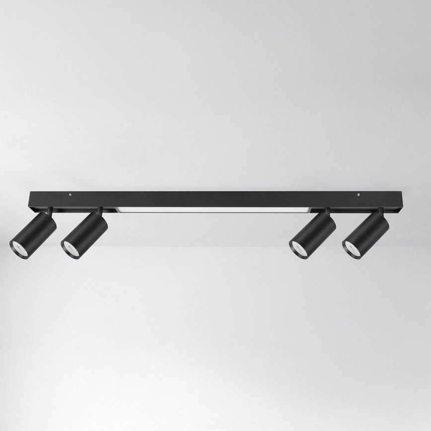 Brilagi - LED virziena gaismeklis SELE 4xGU10/30W/230V + LED/25W melns