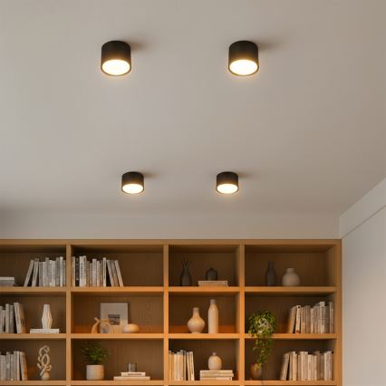 BRILAGI - LED Virziena gaismeklis SMOOTH 1xGX53/15W/230V 60x82 mm melns