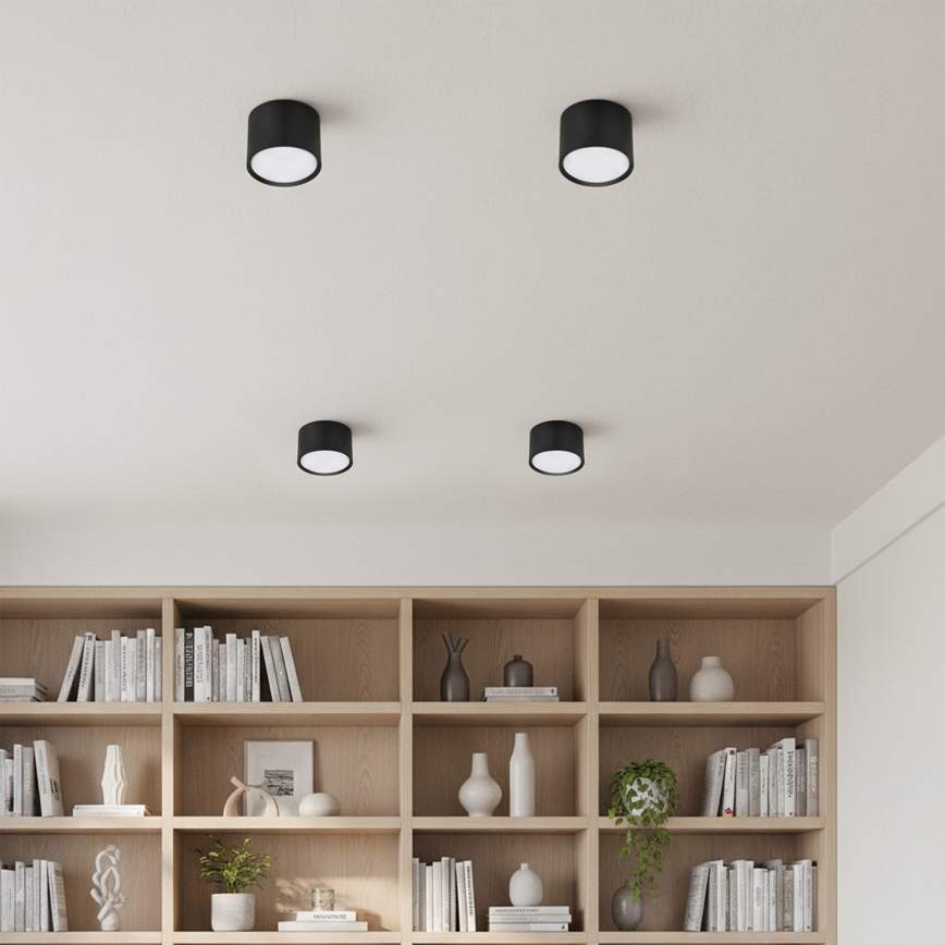 BRILAGI - LED Virziena gaismeklis SMOOTH 1xGX53/15W/230V 60x82 mm melns