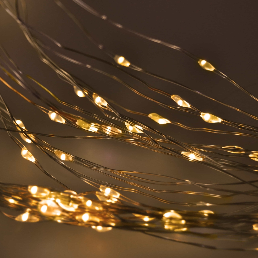 BRILAGI - LED Ziemassvētku aizkars 300xLED/8 funkcijas/3xAA/USB 1,2m siltā baltā krāsā