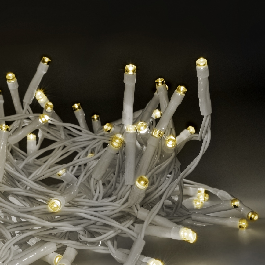 Brilagi - LED Ziemassvētku āra virtene 120xLED/8 funkcijas/3xAA 9,5m balta IP44 silti balta + tālvadības pults