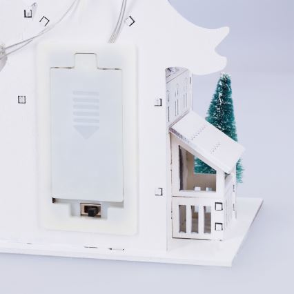 Brilagi - LED Ziemassvētku dekorācija, baznīciņa, darbināma ar 2x AA