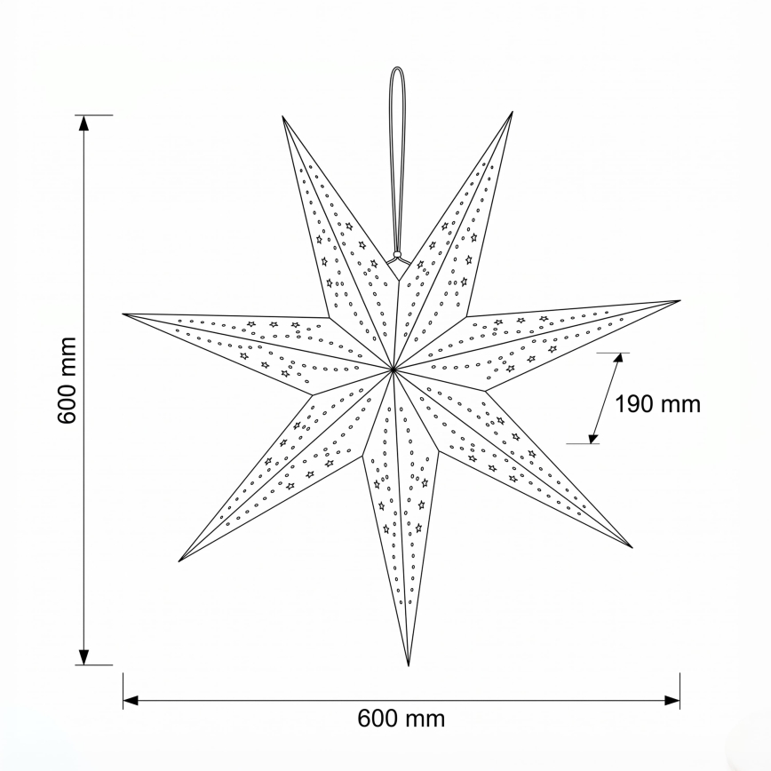 BRILAGI - LED Ziemassvētku dekorācija LED/2xAA 60 cm zvaigzne