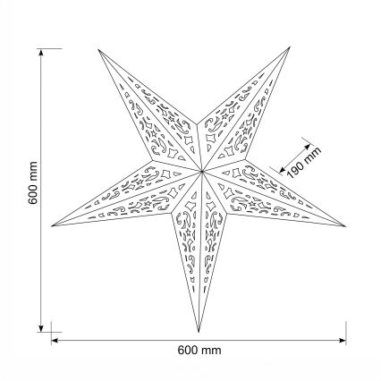 BRILAGI - LED Ziemassvētku dekorācija LED/2xAA 60 cm zvaigzne