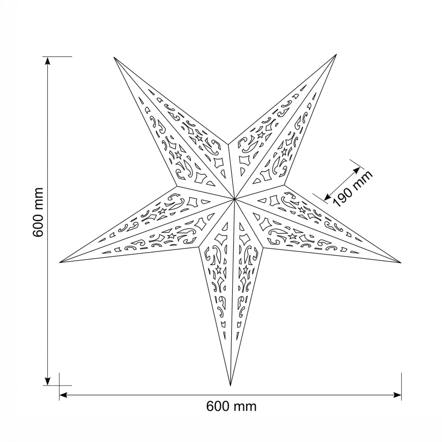 BRILAGI - LED Ziemassvētku dekorācija LED/2xAA 60 cm zvaigzne