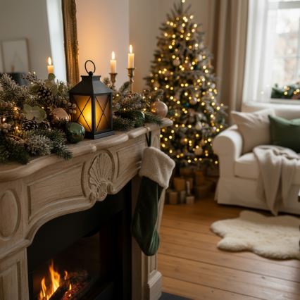 Brilagi - LED Ziemassvētku dekorācija LED/2xAA laterna