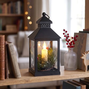 BRILAGI - LED Ziemassvētku dekorācija LED/3xAAA melna laterna