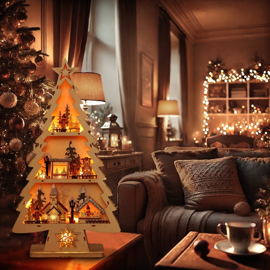 Brilagi - LED Ziemassvētku dekors LED/3xAA egle