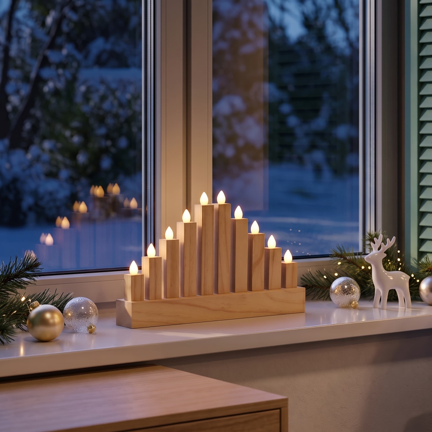 BRILAGI - LED Ziemassvētku koka svečturis 10xLED/2xAA