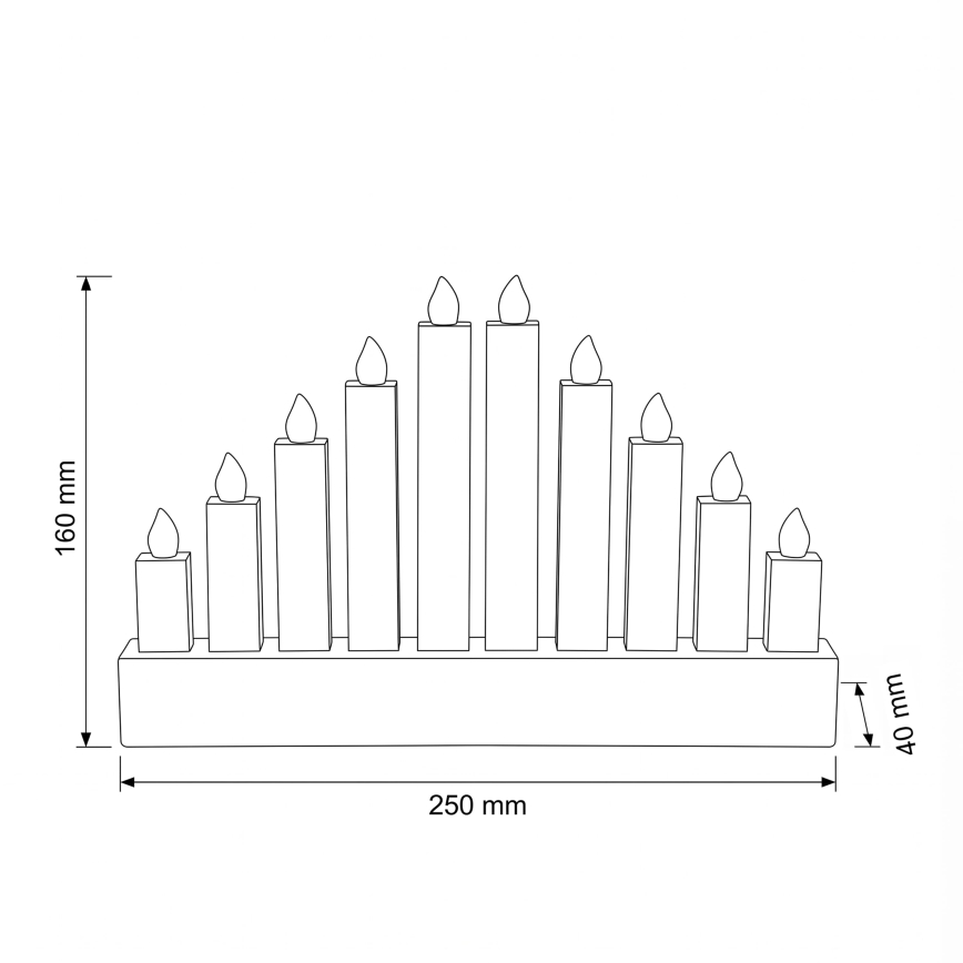 BRILAGI - LED Ziemassvētku koka svečturis 10xLED/2xAA