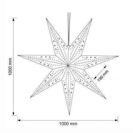BRILAGI - LED Ziemassvētku rotājums LED/2xAA 100 cm zvaigzne