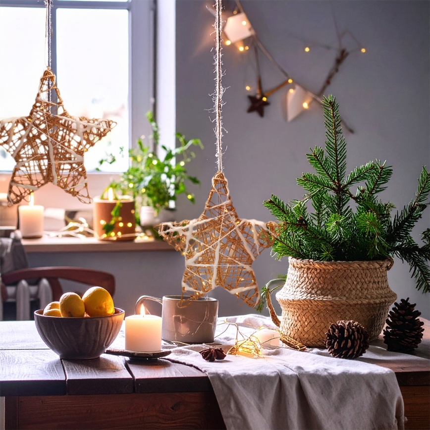 Brilagi - LED Ziemassvētku rotājums LED/2xAA 30x28 cm zvaigzne