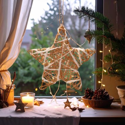 Brilagi - LED Ziemassvētku rotājums LED/2xAA 30x28 cm zvaigzne