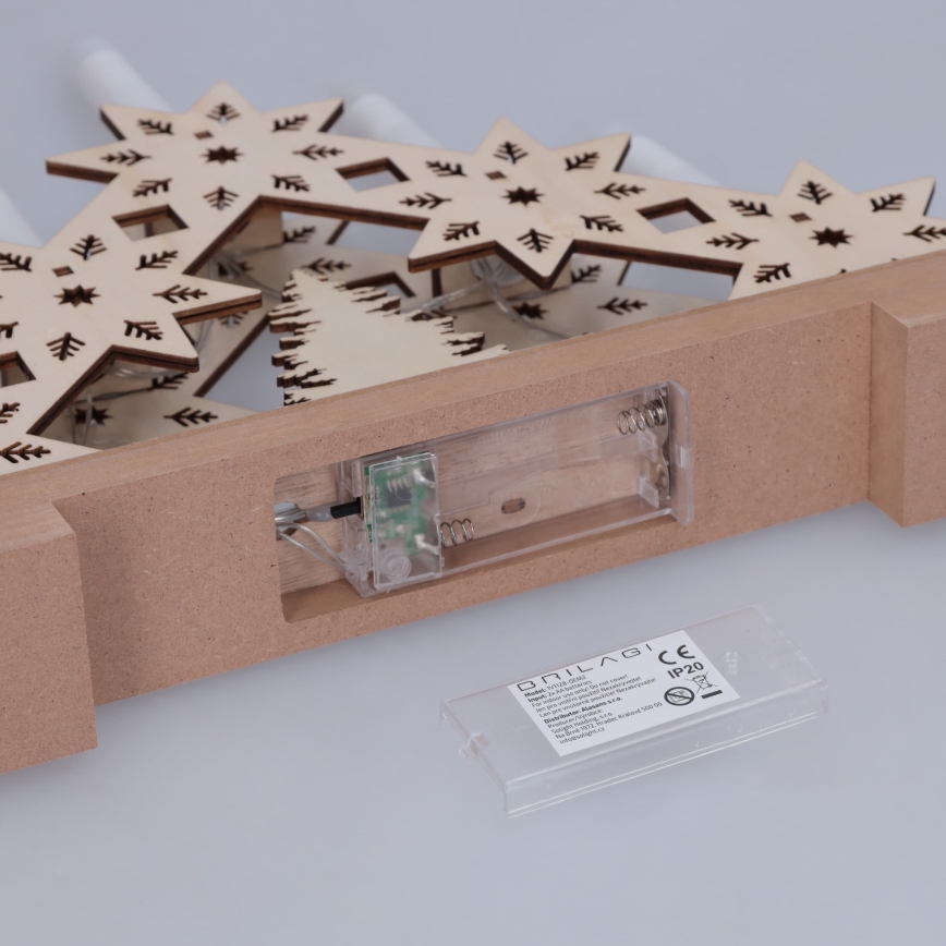 BRILAGI - LED Ziemassvētku svečturis 5xLED/2xAA bēšs
