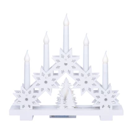 Brilagi - LED Ziemassvētku svečturis 5xLED/2xAA