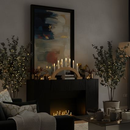 Brilagi - LED Ziemassvētku svečturis 7xLED/2xAA 28x45 cm