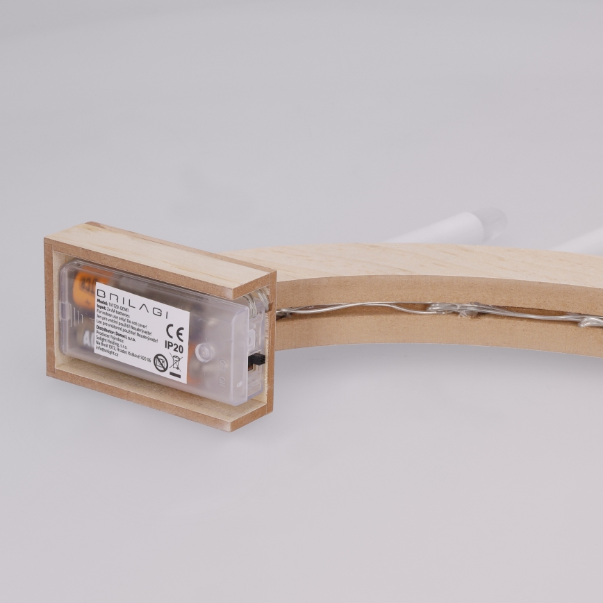 Brilagi - LED Ziemassvētku svečturis 7xLED/2xAA 28x45 cm