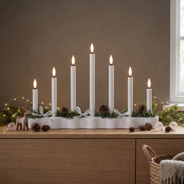 BRILAGI - LED Ziemassvētku svečturis 7xLED/2xAA balts