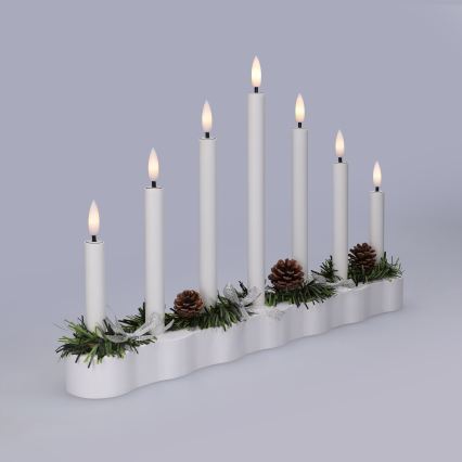 BRILAGI - LED Ziemassvētku svečturis 7xLED/2xAA balts