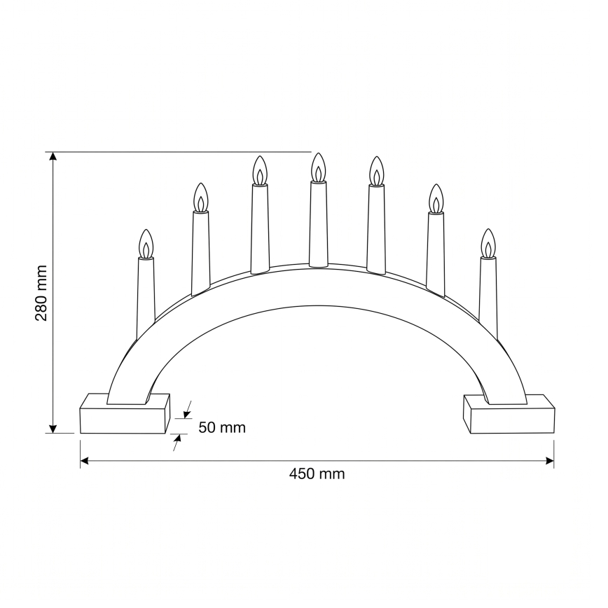 BRILAGI - LED Ziemassvētku svečturis 7xLED/2xAA balts