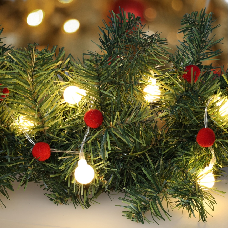 Brilagi - LED Ziemassvētku virtene 20xLED/2xAA 1,8m siltā balta