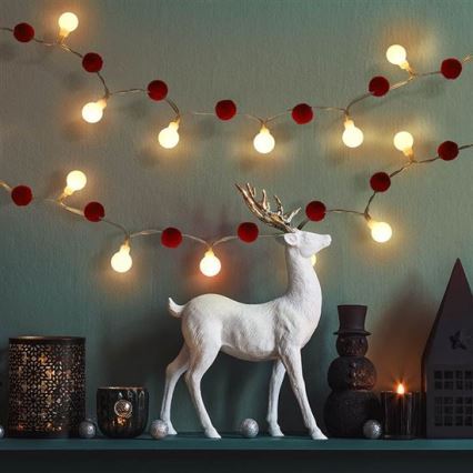 Brilagi - LED Ziemassvētku virtene 20xLED/2xAA 1,8m siltā balta