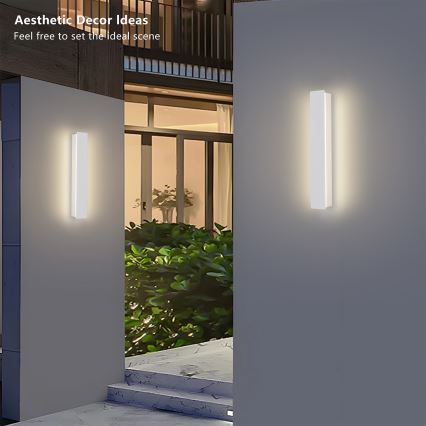 Brilagi - LED āra sienas gaismeklis LINEAR LED/8W/230V 3000K IP65 30 cm balts CRI 90