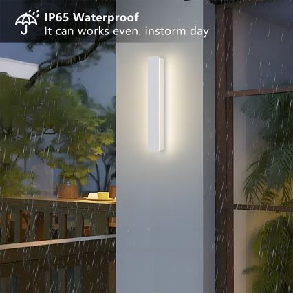 Brilagi - LED āra sienas gaismeklis LINEAR LED/8W/230V 3000K IP65 30 cm balts CRI 90