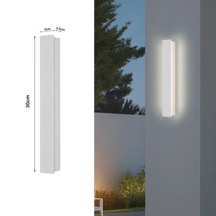Brilagi - LED āra sienas gaismeklis LINEAR LED/8W/230V 3000K IP65 30 cm balts CRI 90