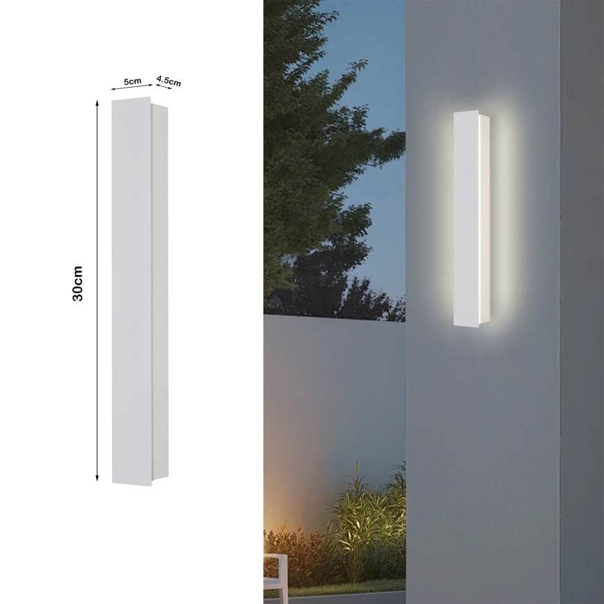 Brilagi - LED āra sienas gaismeklis LINEAR LED/8W/230V 3000K IP65 30 cm balts CRI 90