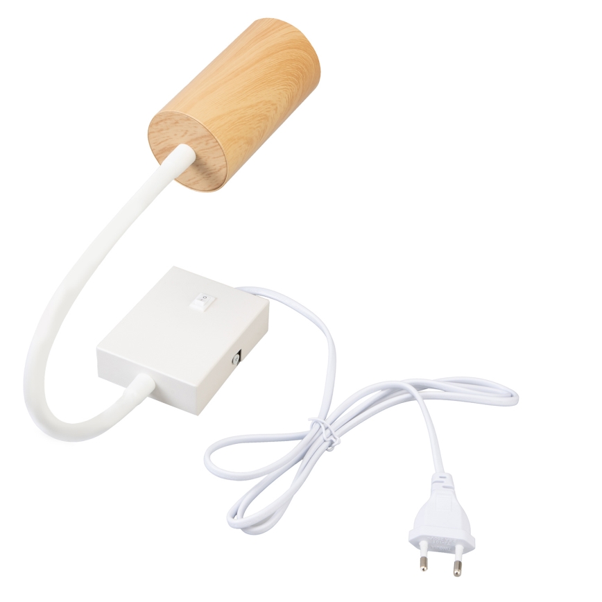 BRILAGI - Regulējama sienas lampa ar slēdzi SELE 1xGU10/30W/230V balta/ozolkoka dekors