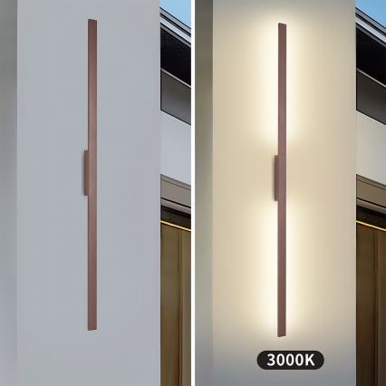 Brilagi - LED āra sienas gaismeklis LUNA LED/30W/230V 3000K IP65 150 cm brūns CRI 90