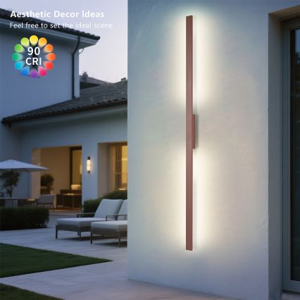 Brilagi - LED āra sienas gaismeklis LUNA LED/30W/230V 3000K IP65 150 cm brūns CRI 90