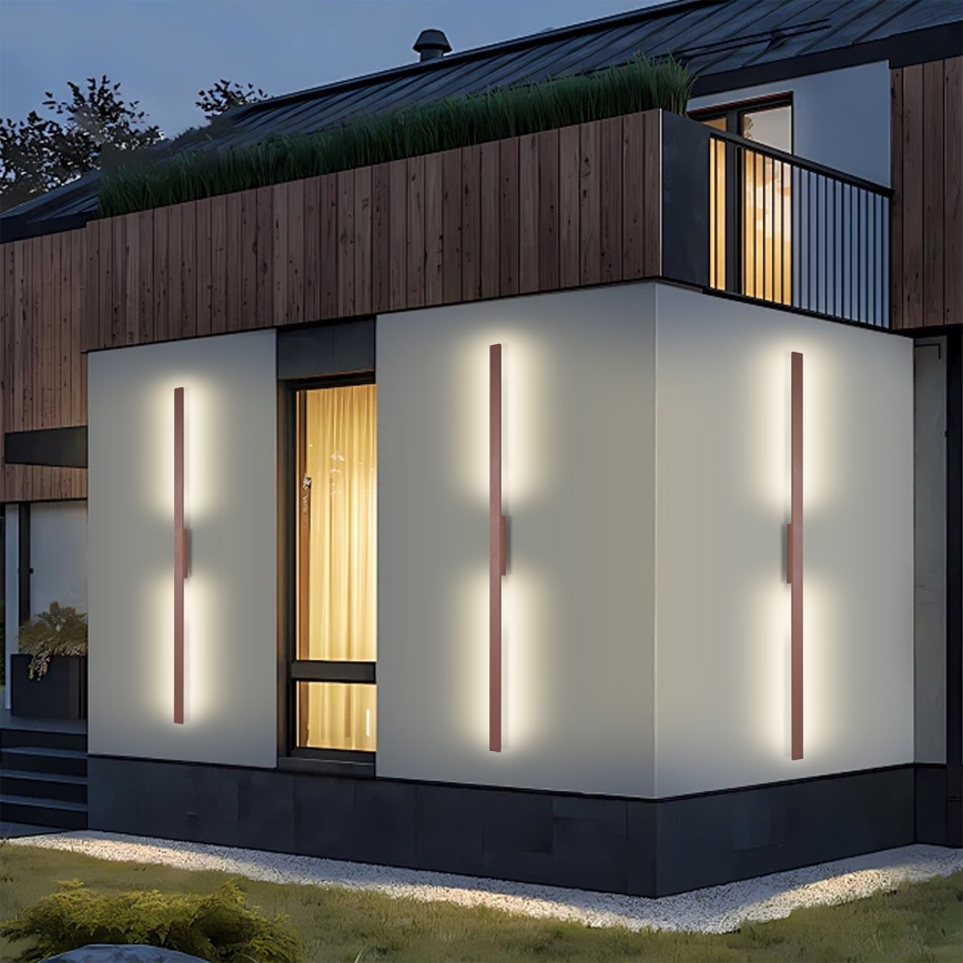 Brilagi - LED āra sienas gaismeklis LUNA LED/30W/230V 3000K IP65 150 cm brūns CRI 90