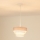 Brilagi - Lustra ar auklu ALASKA LUNETA 1xE27/15W/230V d. 25 cm pelēka/krēmkrāsa