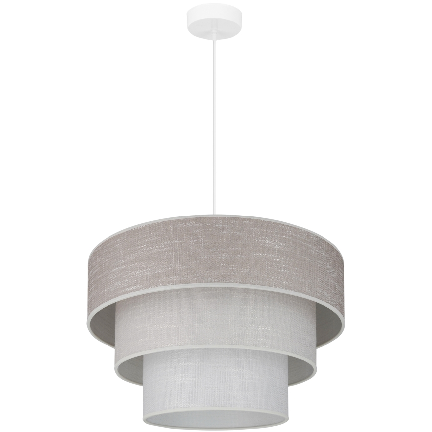 Brilagi - Lustra ar auklu ALASKA LUNETA 1xE27/15W/230V d. 45 cm pelēka/krēmkrāsa
