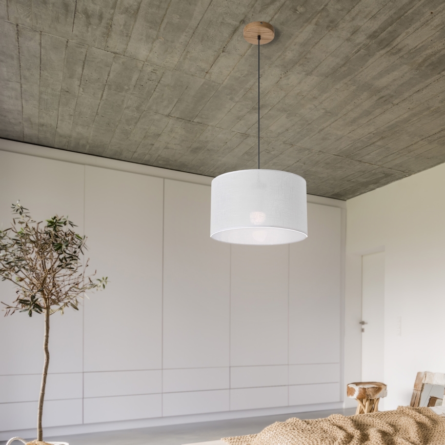Brilagi - Lustra ar auklu ANTHONY 1xE27/60W/230V ozols/balta