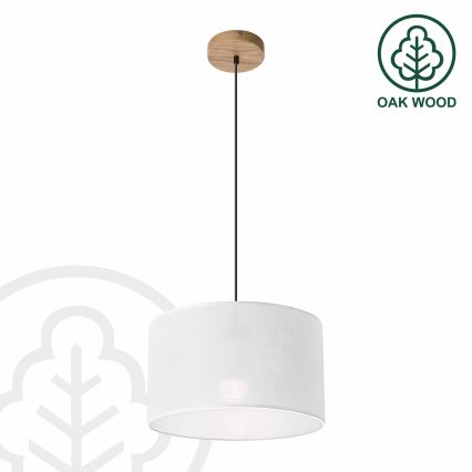 Brilagi - Lustra ar auklu ANTHONY 1xE27/60W/230V ozols/balta