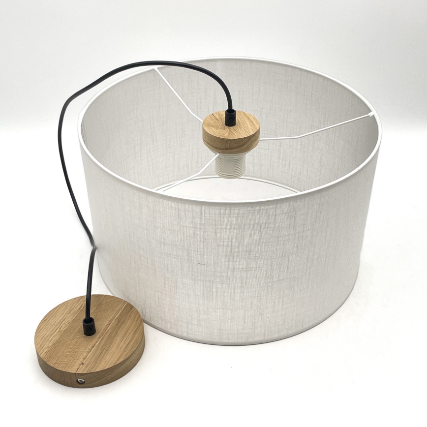 Brilagi - Lustra ar auklu ANTHONY 1xE27/60W/230V ozols/balta