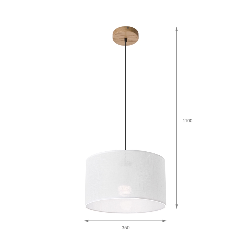Brilagi - Lustra ar auklu ANTHONY 1xE27/60W/230V ozols/balta