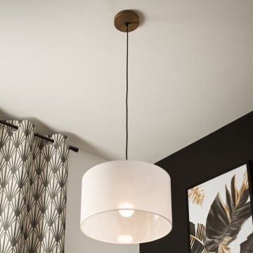 Brilagi - Lustra ar auklu ANTHONY 1xE27/60W/230V ozols/balta