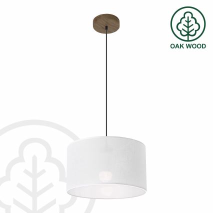 Brilagi - Lustra ar auklu ANTHONY 1xE27/60W/230V ozols/balta