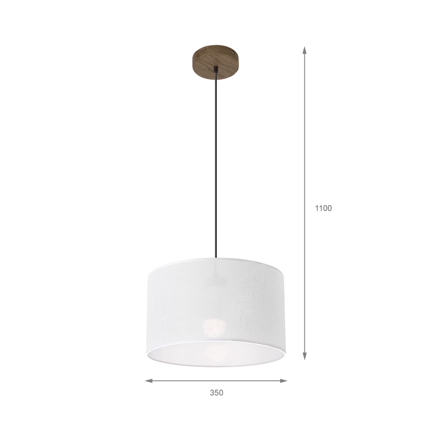 Brilagi - Lustra ar auklu ANTHONY 1xE27/60W/230V ozols/balta