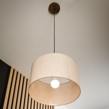 Brilagi - Lustra ar auklu ANTHONY 1xE27/60W/230V ozols/bēša
