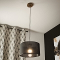 Brilagi - Lustra ar auklu ANTHONY 1xE27/60W/230V ozols/melna